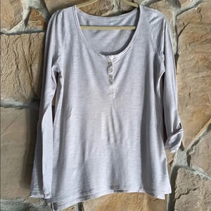 Express Cream Button Long sleeve top